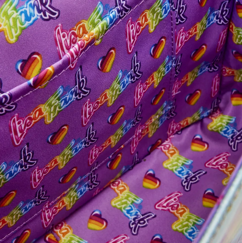 Lisa Frank Crossbody Bags< Holographic Glitter Color Block Crossbody Bag