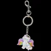 Lisa Frank Keychains< Holographic Glitter Angel Kitty Moving Keychain