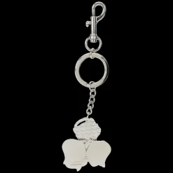 Lisa Frank Keychains< Holographic Glitter Angel Kitty Moving Keychain