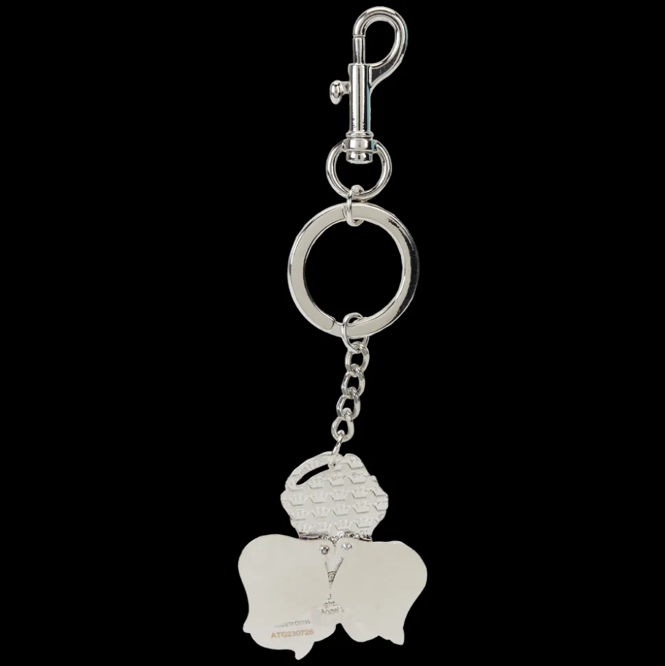 Lisa Frank Keychains< Holographic Glitter Angel Kitty Moving Keychain