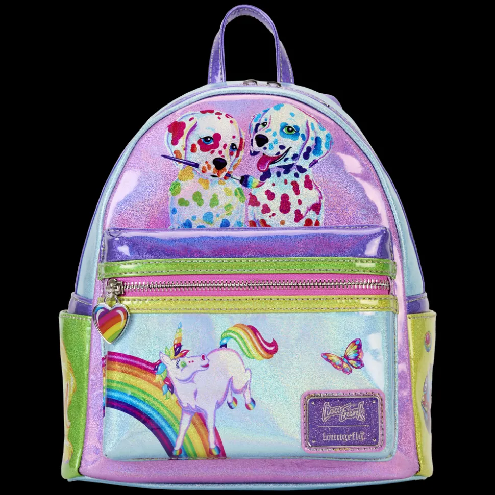 Lisa Frank Mini Backpacks< Holographic Glitter Color Block Mini Backpack