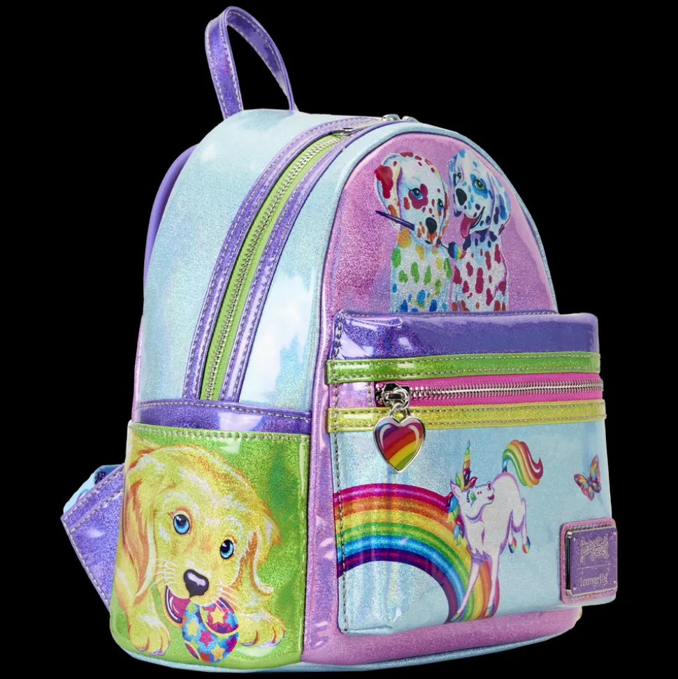 Lisa Frank Mini Backpacks< Holographic Glitter Color Block Mini Backpack