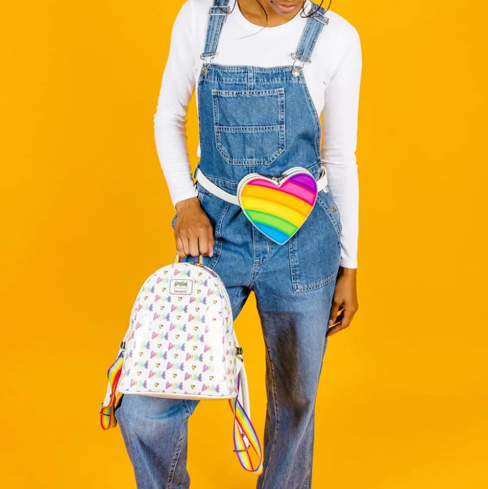 Lisa Frank Mini Backpacks< Rainbow Heart Mini Backpack With Waist Bag
