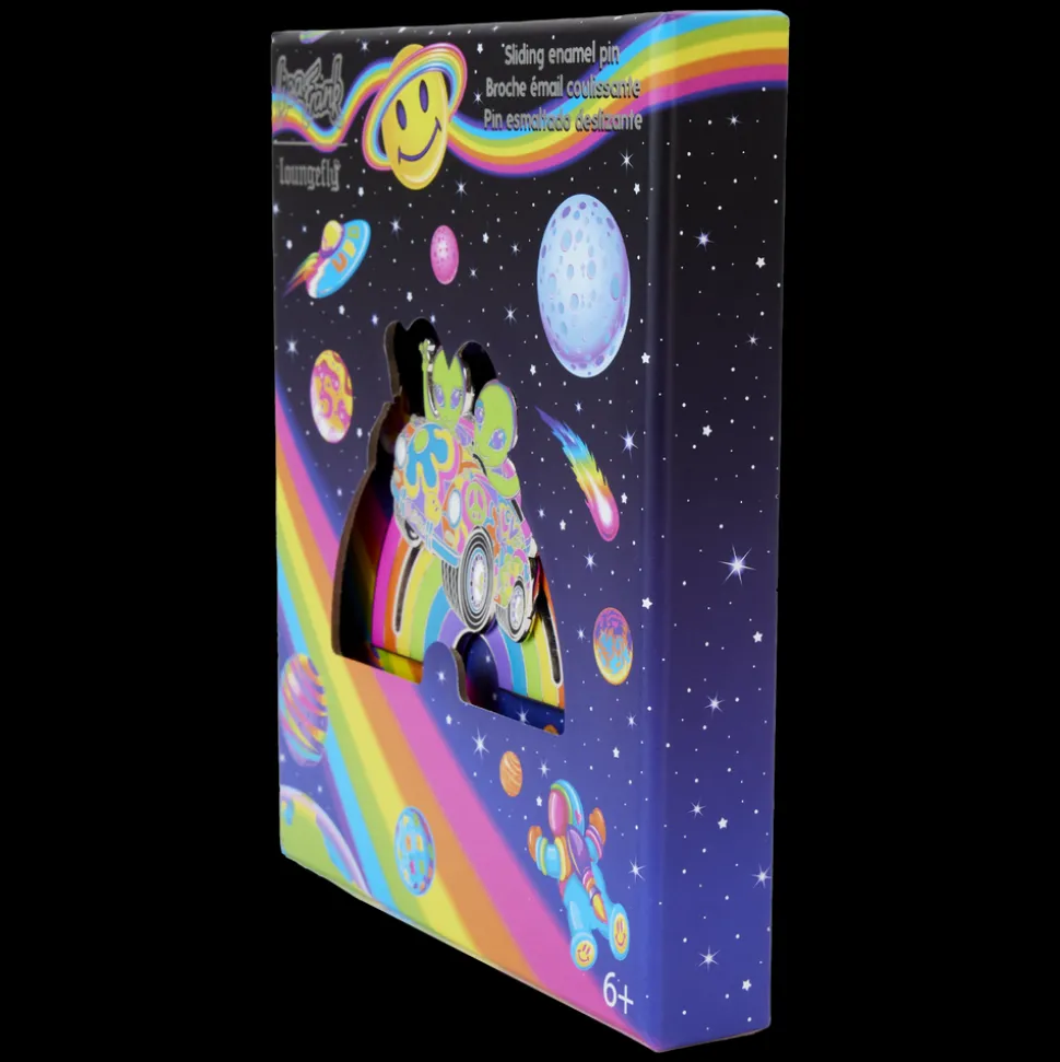 Lisa Frank Enamel Pins< Zoomer & Zorbit Rainbow 3" Collector Box Sliding Pin