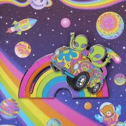 Lisa Frank Enamel Pins< Zoomer & Zorbit Rainbow 3" Collector Box Sliding Pin