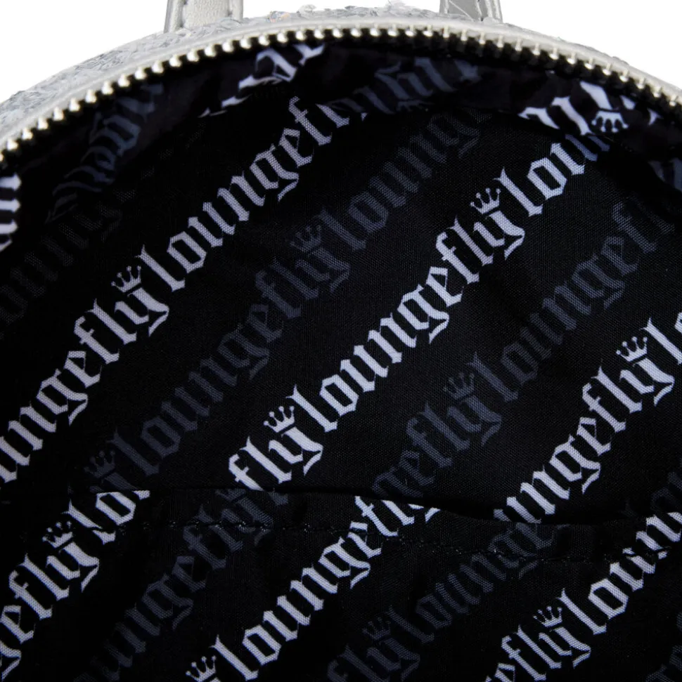 Loungefly Mini Backpacks< 25Th Anniversary Logo Holographic Silver Sequin Mini Backpack