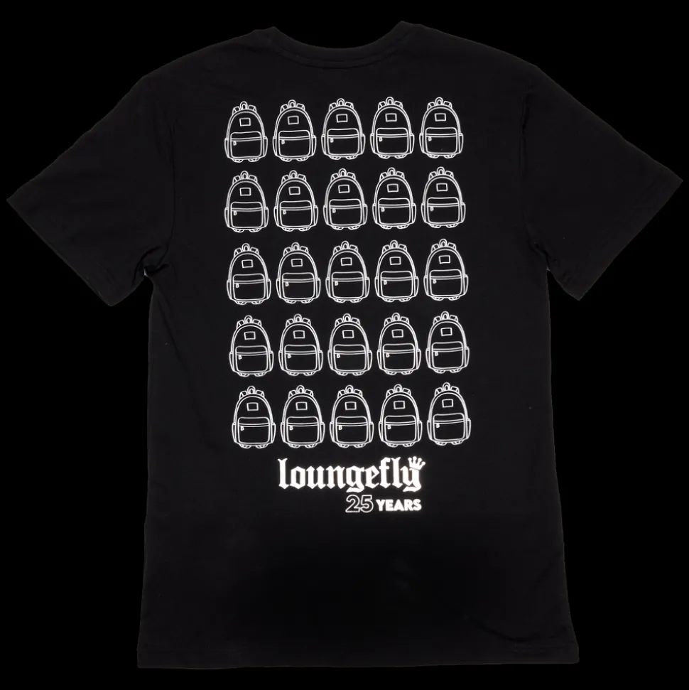 Unisex Loungefly Tops< 25Th Anniversary Logo Black Unisex Tee