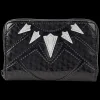 Marvel Wallets< Metallic Black Panther Cosplay Zip Around Wallet