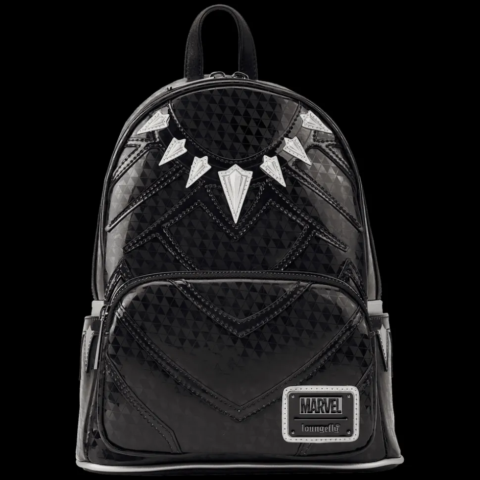 Marvel Mini Backpacks< Metallic Black Panther Cosplay Mini Backpack