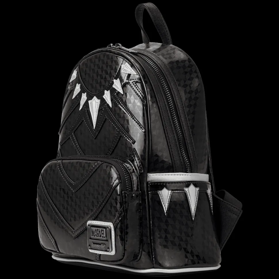Marvel Mini Backpacks< Metallic Black Panther Cosplay Mini Backpack