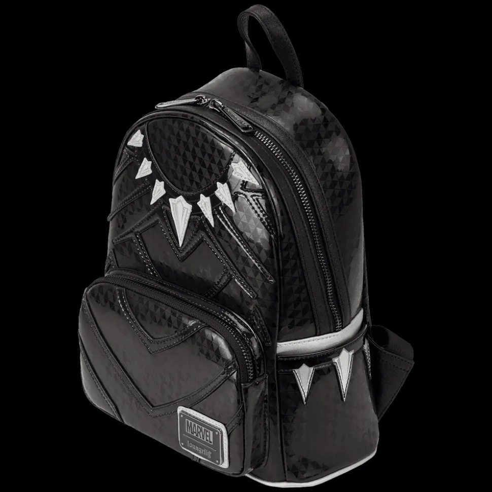 Marvel Mini Backpacks< Metallic Black Panther Cosplay Mini Backpack