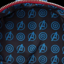 Marvel Mini Backpacks< Metallic Captain America Cosplay Mini Backpack