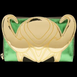 Marvel Wallets< Metallic Loki Cosplay Zip Around Wallet