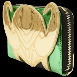Marvel Wallets< Metallic Loki Cosplay Zip Around Wallet
