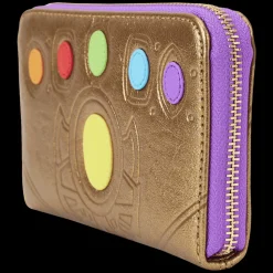 Marvel Wallets< Metallic Thanos Gauntlet Zip Around Wallet