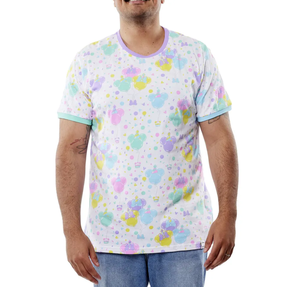 Unisex Disney Tops<Mickey & Friends Birthday Celebration Unisex Ringer Tee