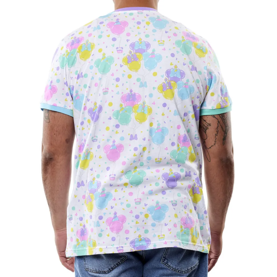 Unisex Disney Tops<Mickey & Friends Birthday Celebration Unisex Ringer Tee