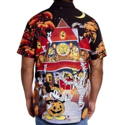 Unisex Disney Tops<Mickey & Friends Haunted House Camp Shirt