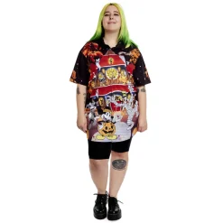 Unisex Disney Tops<Mickey & Friends Haunted House Camp Shirt