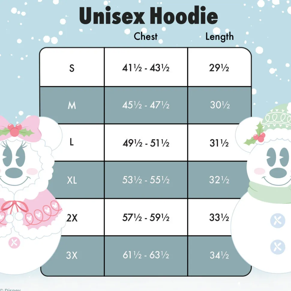 Unisex Disney Tops<Mickey & Minnie Pastel Snowman Unisex Hoodie