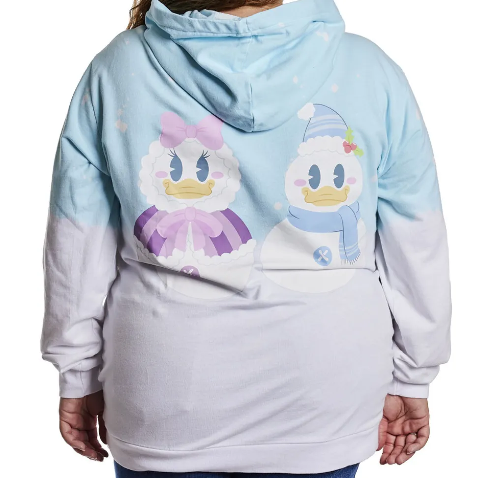 Unisex Disney Tops<Mickey & Minnie Pastel Snowman Unisex Hoodie