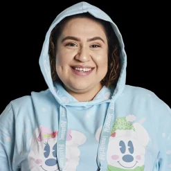 Unisex Disney Tops<Mickey & Minnie Pastel Snowman Unisex Hoodie