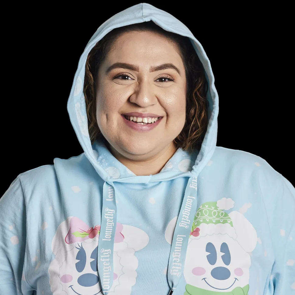 Unisex Disney Tops<Mickey & Minnie Pastel Snowman Unisex Hoodie