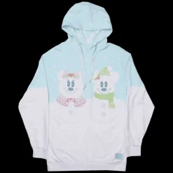 Unisex Disney Tops<Mickey & Minnie Pastel Snowman Unisex Hoodie