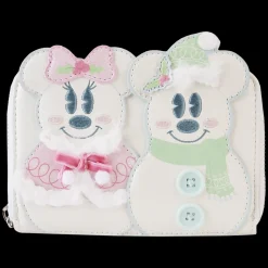 Disney Wallets<Mickey & Minnie Pastel Snowman Zip Around Wallet