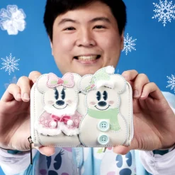 Disney Wallets<Mickey & Minnie Pastel Snowman Zip Around Wallet