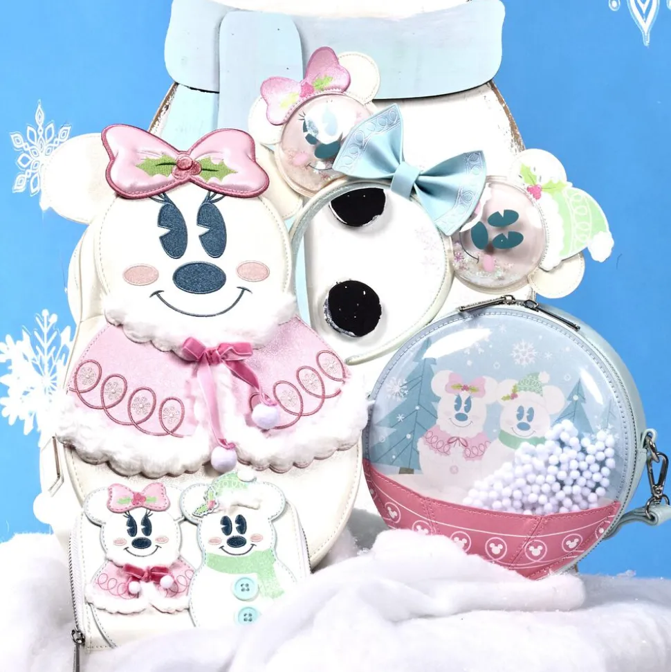 Disney Wallets<Mickey & Minnie Pastel Snowman Zip Around Wallet