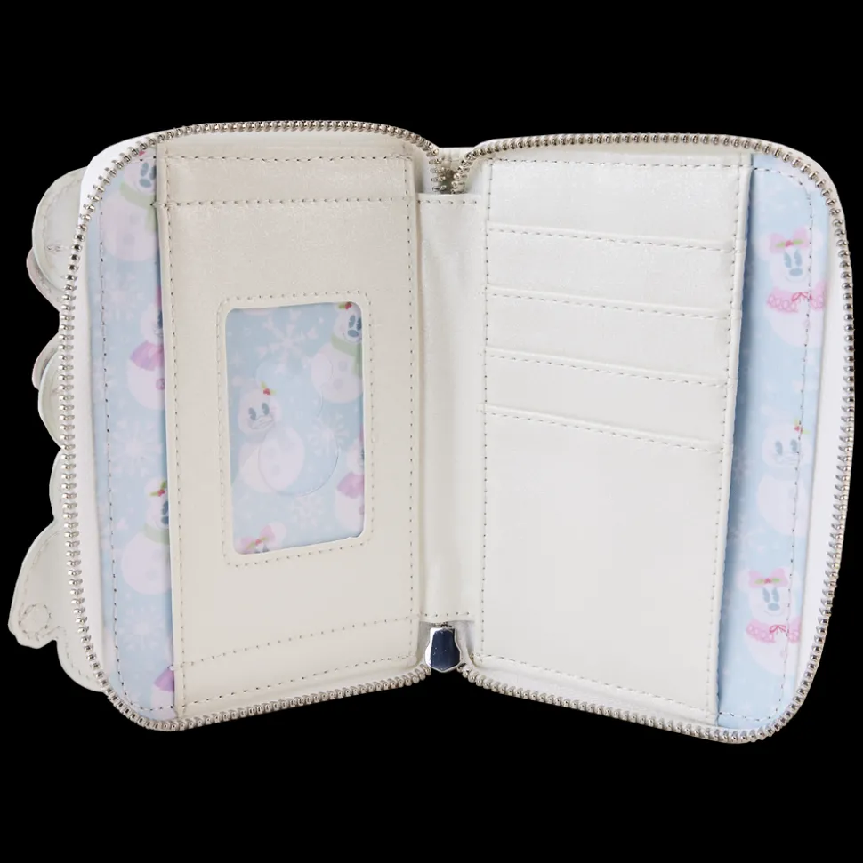 Disney Wallets<Mickey & Minnie Pastel Snowman Zip Around Wallet