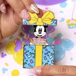 Disney Enamel Pins<Mickey Mouse Birthday Present Surprise 3" Collector Box Sliding Pin