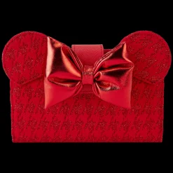 Disney Wallets<Minnie Mouse Exclusive Red Glitter Tonal Bifold Wallet