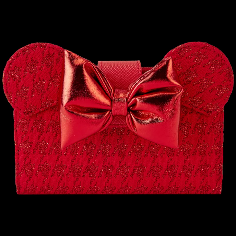 Disney Wallets<Minnie Mouse Exclusive Red Glitter Tonal Bifold Wallet