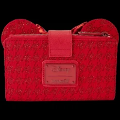 Disney Wallets<Minnie Mouse Exclusive Red Glitter Tonal Bifold Wallet