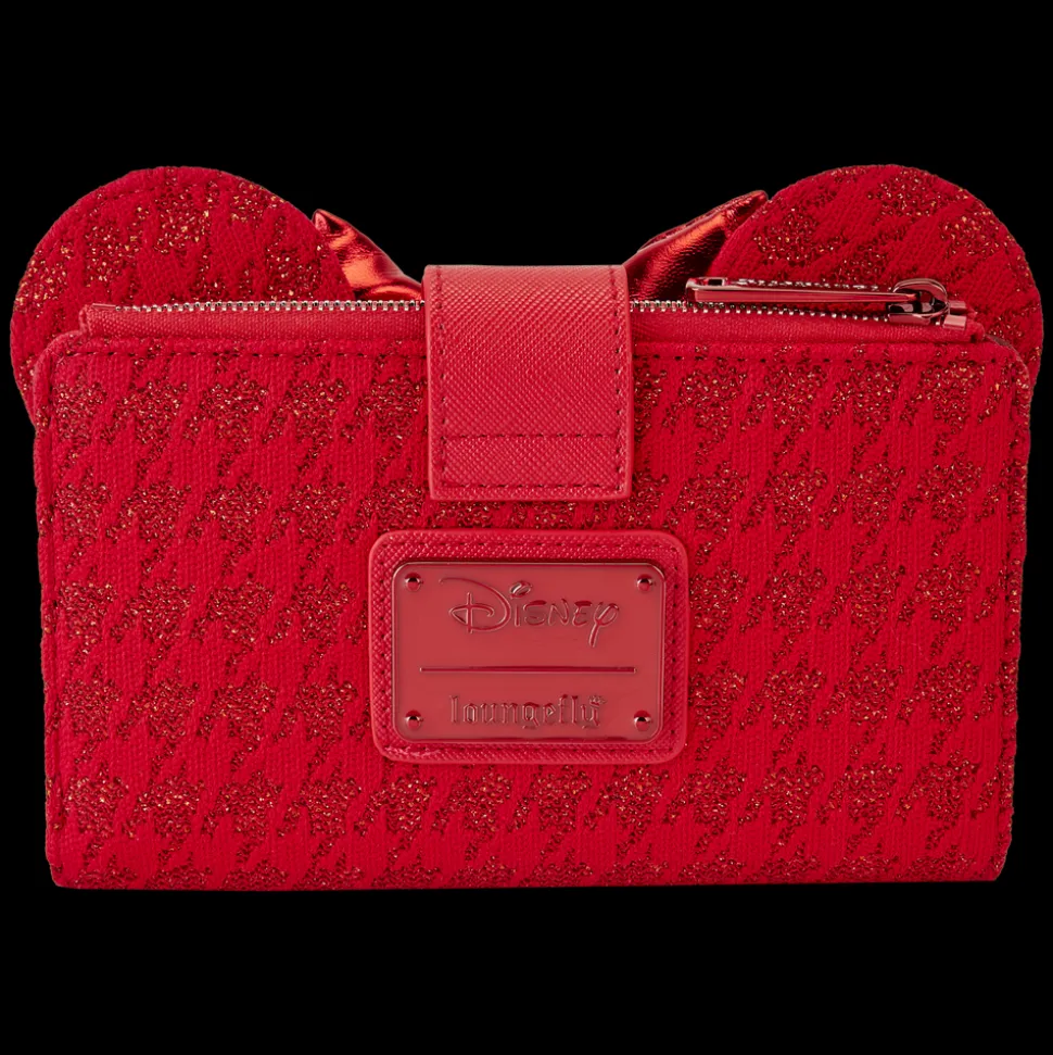 Disney Wallets<Minnie Mouse Exclusive Red Glitter Tonal Bifold Wallet