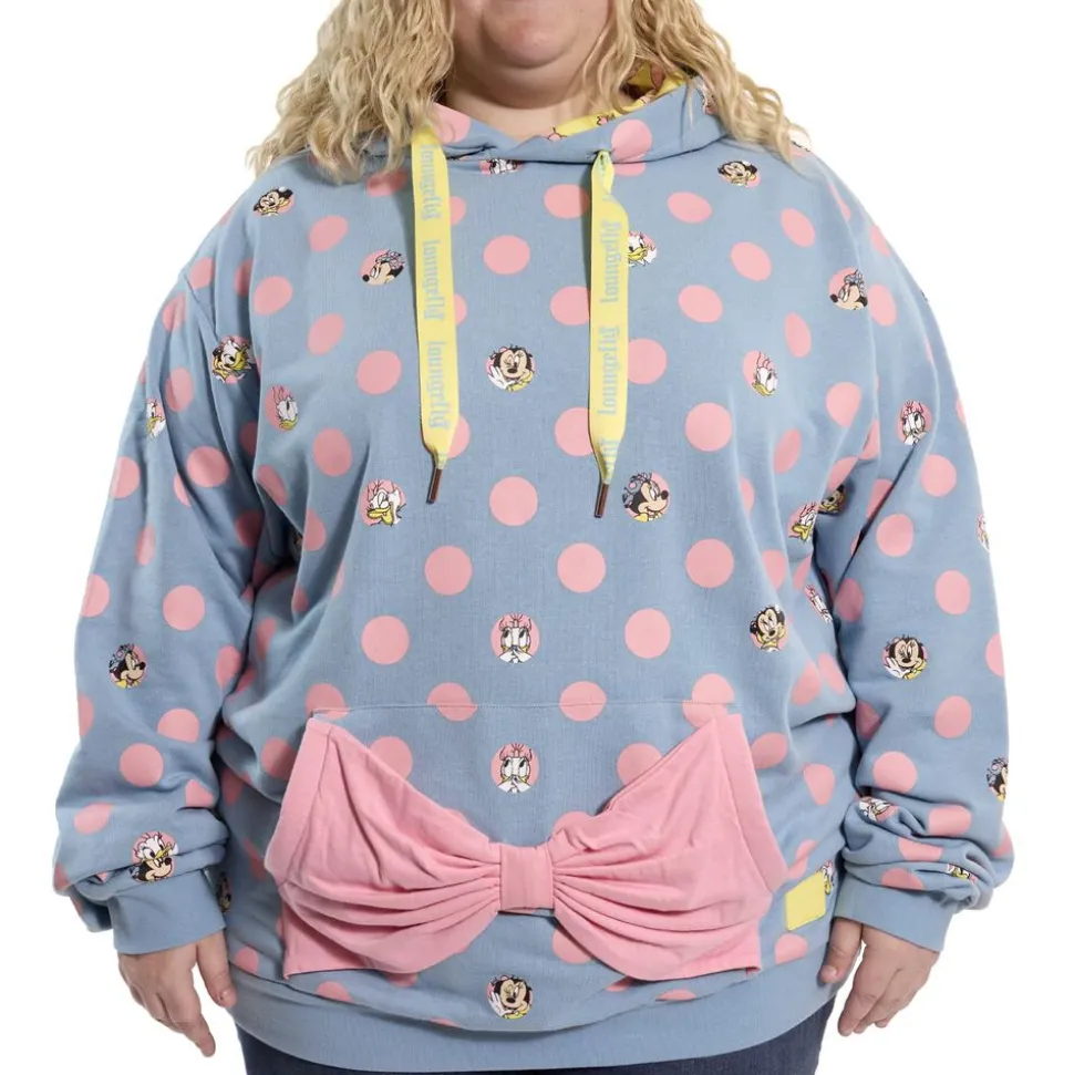 Unisex Disney Tops<Minnie Mouse Pastel Polka Dot Unisex Hoodie
