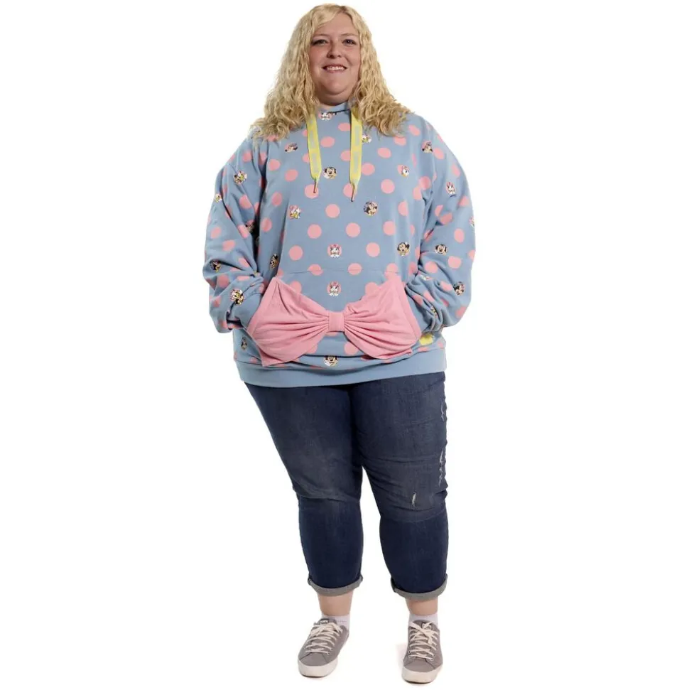 Unisex Disney Tops<Minnie Mouse Pastel Polka Dot Unisex Hoodie