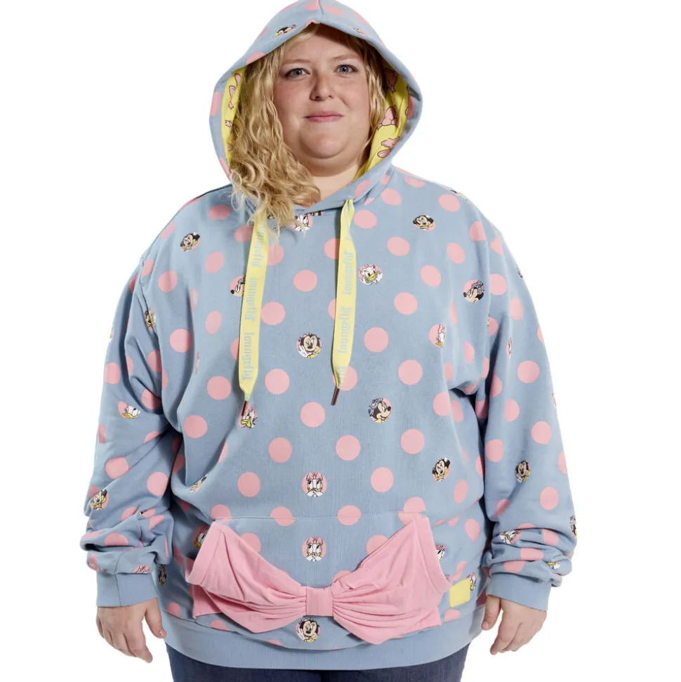 Unisex Disney Tops<Minnie Mouse Pastel Polka Dot Unisex Hoodie