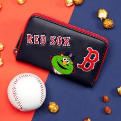 MLB Wallets< Boston Red Sox Patches Zip Around Wallet