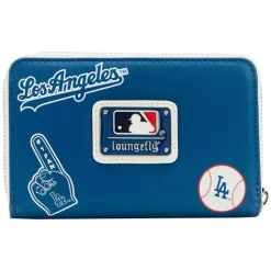MLB Wallets< La Dodgers Patches Zip Around Wallet
