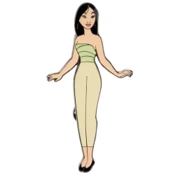 Disney Enamel Pins<Mulan Paper Doll Magnetic Pin Set