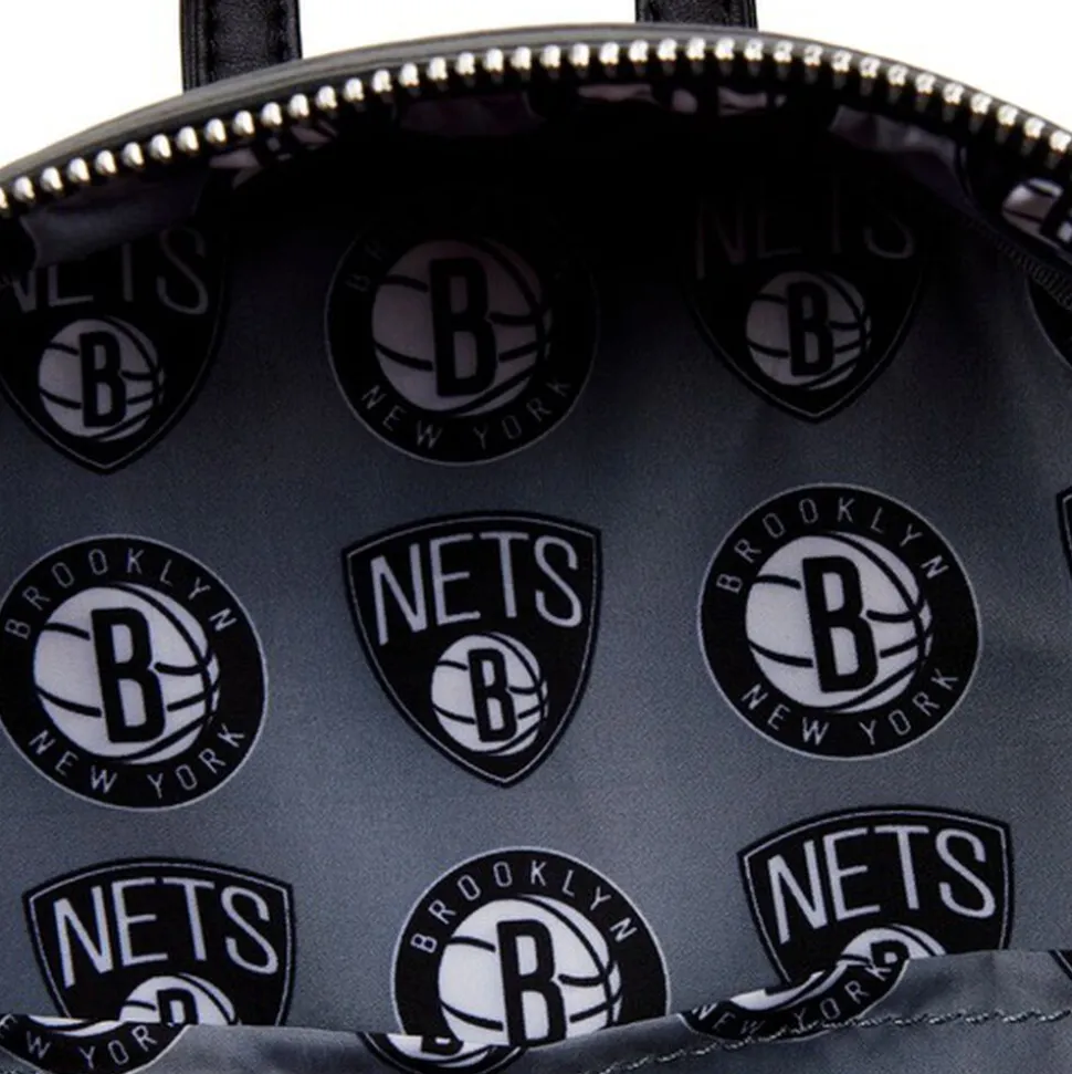 NBA Mini Backpacks< Brooklyn Nets Basketball Logo Mini Backpack