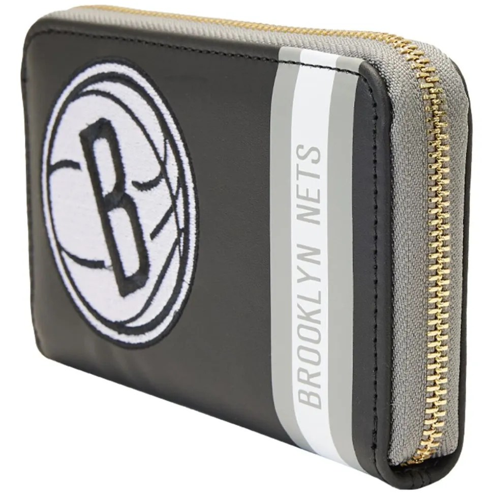 NBA Wallets< Brooklyn Nets Patch Icons Zip Around Wallet