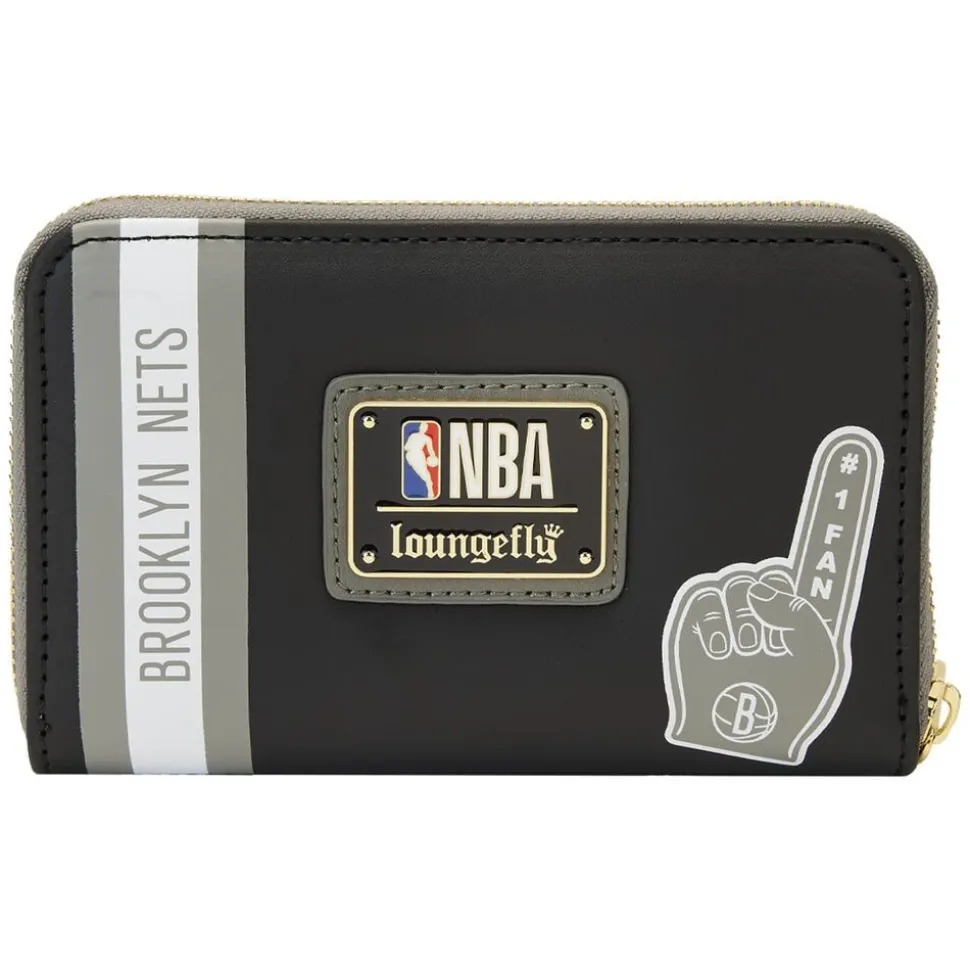 NBA Wallets< Brooklyn Nets Patch Icons Zip Around Wallet