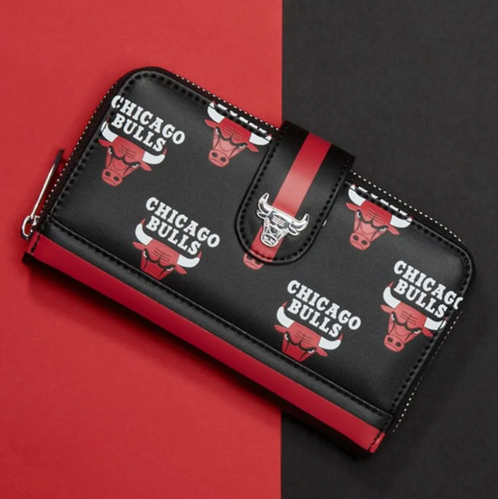 NBA Wallets< Chicago Bulls Logo Zip Around Wallet