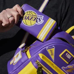 NBA Wallets< Los Angeles Lakers Patch Icons Zip Around Wallet