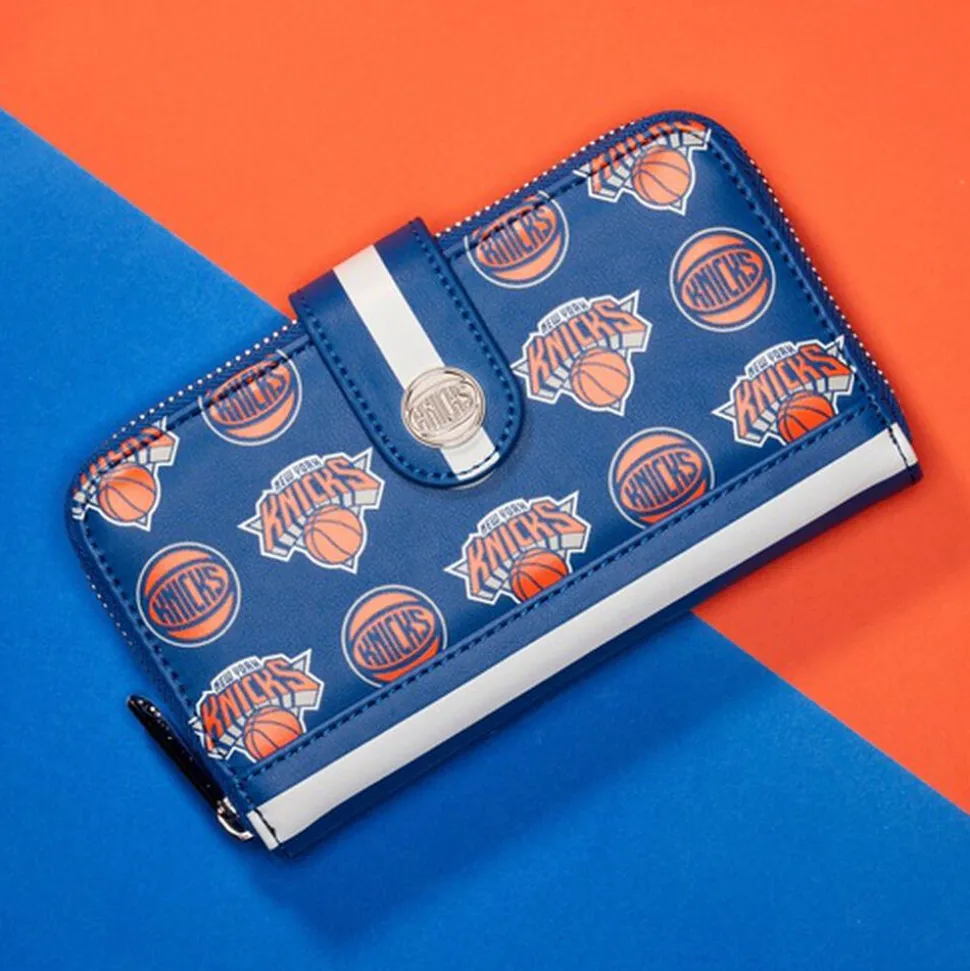 NBA Wallets< New York Knicks Logo Zip Around Wallet