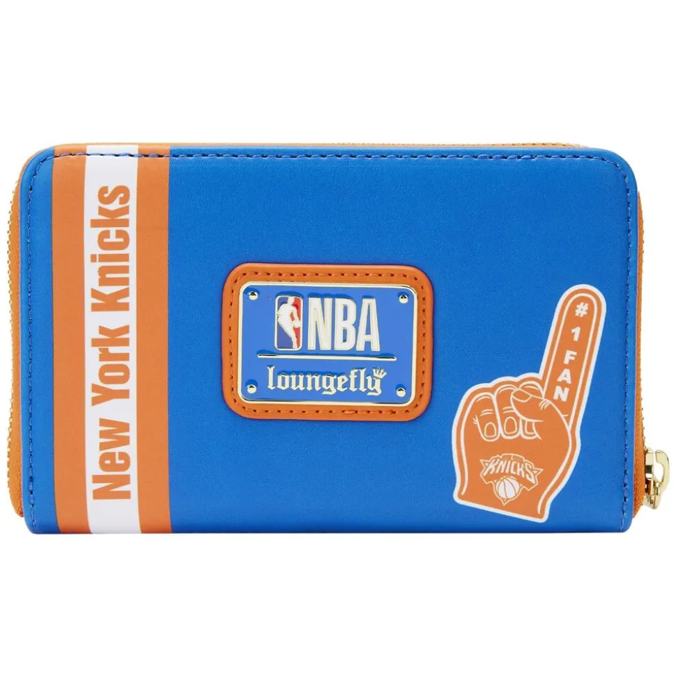 NBA Wallets< New York Knicks Patch Icons Zip Around Wallet